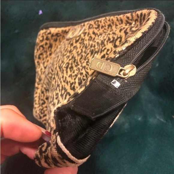 Rare Vintage Christian Dior Leopard Print Cosmetic Bag - Picture 3 of 8